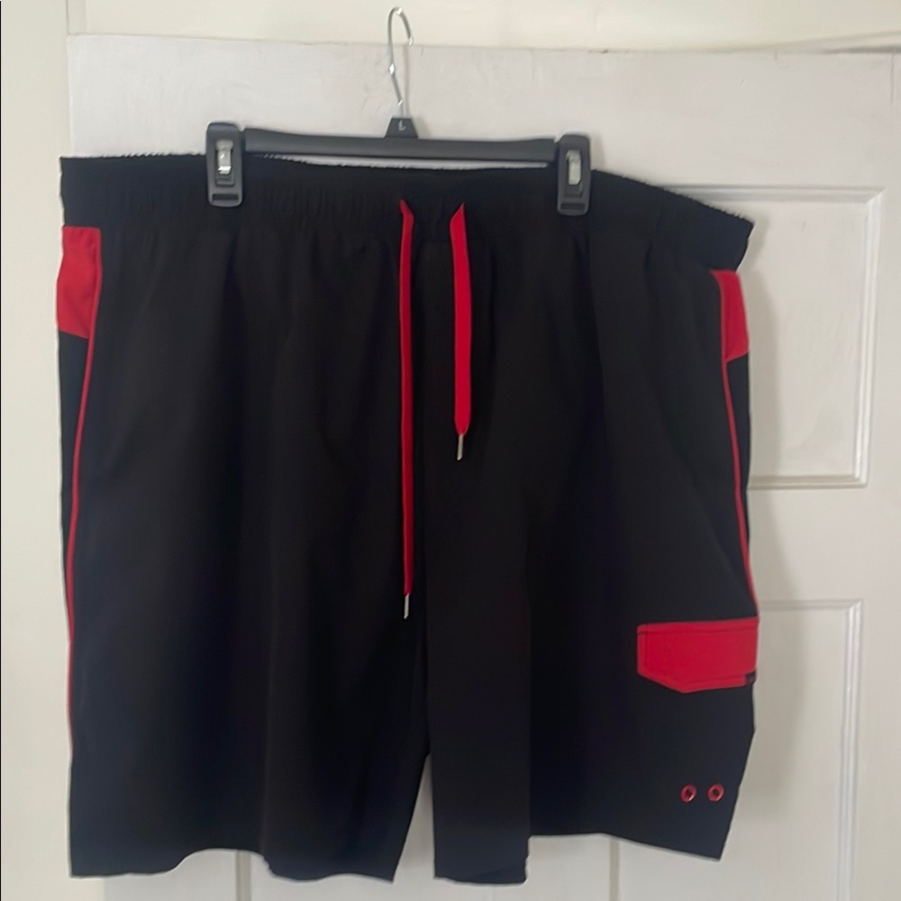 Black and Red Athletic Shorts
